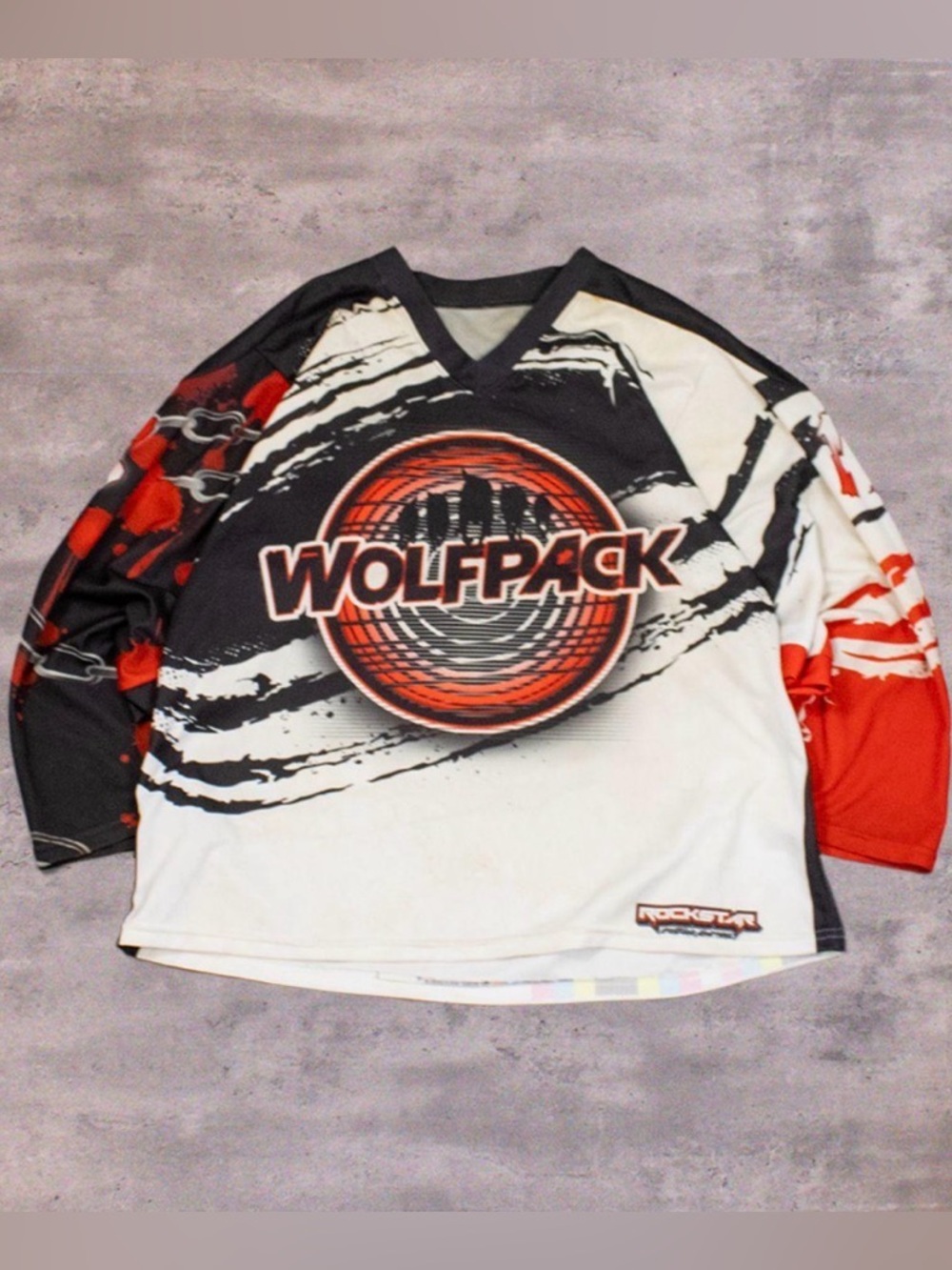 Vintage Y2K's 00's Wolfpack AOP Moto Racing Hockey Jersey